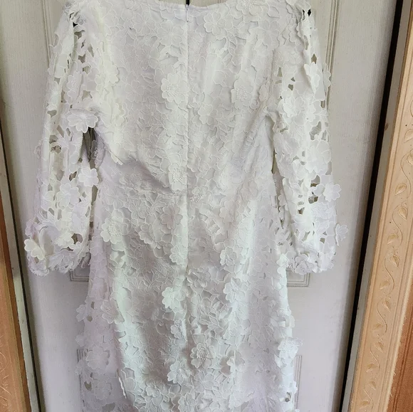 Nwt Boston Proper Elegant White Lace Dress - Picture 11 of 11